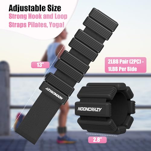 Pilates Wrist & Ankle Weights for Women, Wearable Strong Arm & Leg Weights Set of 2(1Lbs Each), Adjustable Ankle Weights for Walking, Yoga, Dance, Barre,Gym