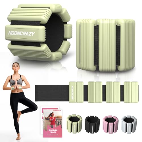 Pilates Wrist & Ankle Weights for Women, Wearable Strong Arm & Leg Weights Set of 2(1Lbs Each), Adjustable Ankle Weights for Walking, Yoga, Dance, Barre,Gym