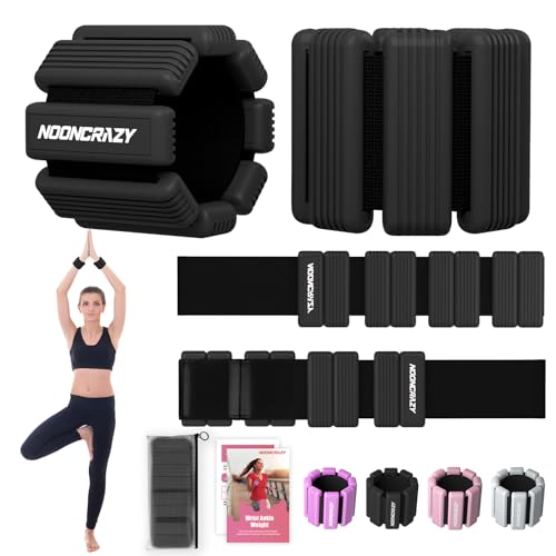 Pilates Wrist & Ankle Weights for Women, Wearable Strong Arm & Leg Weights Set of 2(1Lbs Each), Adjustable Ankle Weights for Walking, Yoga, Dance, Barre,Gym