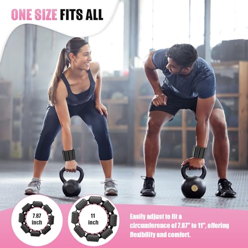 Pilates Wrist & Ankle Weights for Women, Wearable Strong Arm & Leg Weights Set of 2(1Lbs Each), Adjustable Ankle Weights for Walking, Yoga, Dance, Barre,Gym