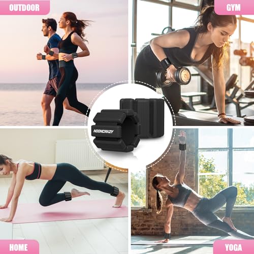 Pilates Wrist & Ankle Weights for Women, Wearable Strong Arm & Leg Weights Set of 2(1Lbs Each), Adjustable Ankle Weights for Walking, Yoga, Dance, Barre,Gym