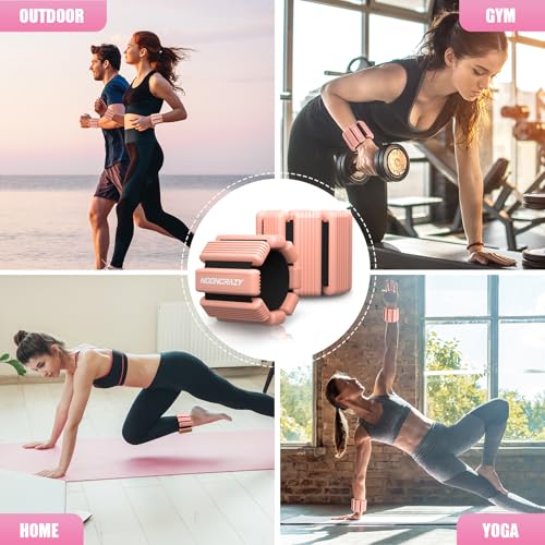 Pilates Wrist & Ankle Weights for Women, Wearable Strong Arm & Leg Weights Set of 2(1Lbs Each), Adjustable Ankle Weights for Walking, Yoga, Dance, Barre,Gym