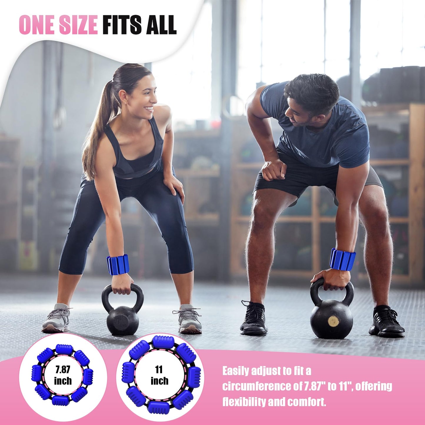 Pilates Wrist & Ankle Weights for Women, Wearable Strong Arm & Leg Weights Set of 2(1Lbs Each), Adjustable Ankle Weights for Walking, Yoga, Dance, Barre,Gym