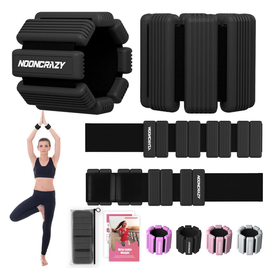 Pilates Wrist & Ankle Weights for Women, Wearable Strong Arm & Leg Weights Set of 2(1Lbs Each), Adjustable Ankle Weights for Walking, Yoga, Dance, Barre,Gym